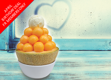 Enjoy A Free Melon Bingsu On Your Birthday Month!